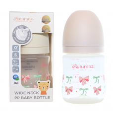 Autumnz - Wide Neck PP Baby Bottle 5oz/150ml (Single) *Ribbon Hug*
