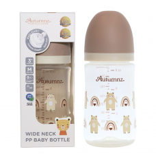 Autumnz - Wide Neck PP Baby Bottle 8oz/240ml (Single) *Rainbow Bear*