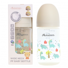 Autumnz - Wide Neck PP Baby Bottle 8oz/240ml (Single) *Mini Dino*