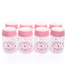 Autumnz-Wide Neck Breastmilk Storage Bottles *5oz* (8 btls) - Ladybird *Pink*