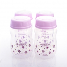 Autumnz-Wide Neck Breastmilk Storage Bottles *7oz* (4 btls) - Twinkle *Lilac*