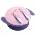 Autumnz Baby Suction Bowl with Spoon and Fork (Lavender)
