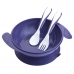 Autumnz Baby Suction Bowl with Spoon and Fork (Lavender)