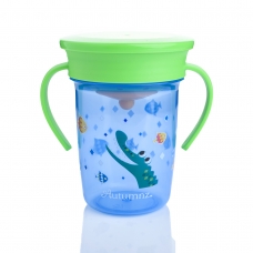 Autumnz Easy Non-spill 360° Sippy Cup with Handle 260ml / 8.5oz (Alligator & Friends) *BEST BUY* Autumnz Easy Non-spill 360° Sippy Cup with Handle 260ml / 8.5oz (Alligator & Friends) *BEST BUY*
