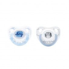 Autumnz Orthodontic Baby Silicone Soother With Hygiene Cover *It's A Boy/Wise Owl* (Twin Pack) *Size S/M/L*
