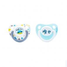 Autumnz Orthodontic Baby Silicone Soother With Hygiene Cover *Beep Beep/Joyful Bears Blue* (Twin Pack) *Size S/M/L*