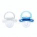 Autumnz Orthodontic Baby Silicone Soother With Hygiene Cover *Little Boy / Rocket* (Twin Pack) *Size S/M/L*