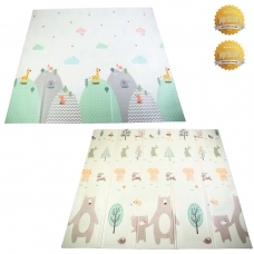 Autumnz - PE Foldable Baby Playmat (Dimension:  200cm x 180cm x 1cm [Size L]) *Hello Bear / Top Of The World*