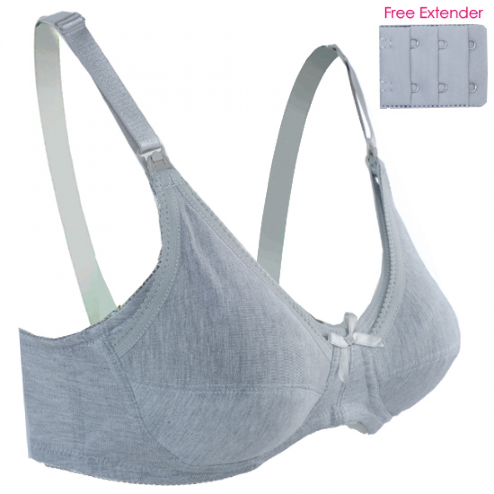 Zoe Maternity/Nursing Bra *FREE EXTENDER* (Grey) - Autumnz